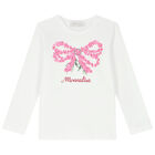 Girls White & Pink Floral Skirt Set, 2, hi-res